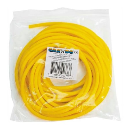 Fabrication Enterprises CanDo Low Powder Exercise Tubing, Yellow, 25'/Bag 1319165